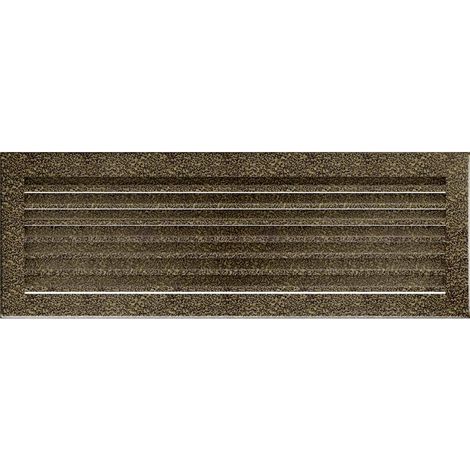 Griglia di ventilazione KRATKI FRESH 17 x 49 cm Nero-oro Griglia aria calda con lamelle in acciaio Griglia di scarico per ventilazione camino Per ogni tipo di interno (1/5)