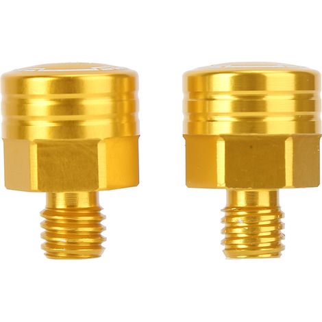 Rétroviseur Moto Kit 2 Vis Boulon M8x1.25 Or Aluminium CNC Pièces de Fixation Arrière (1/3)