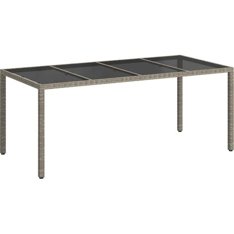 Maison Exclusive - Gartentisch Grau 190 x 90 x 75 cm Poly-Rattan