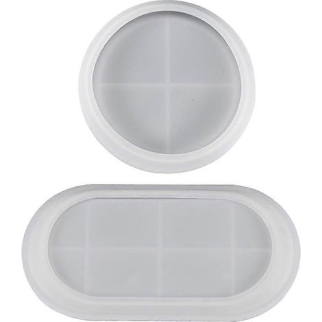 Moule en silicone pour assiettes rectangulaires et plateaux circulaires (2 pièces) (1/5)