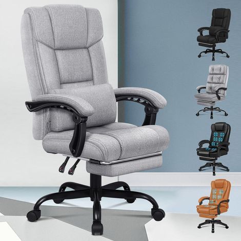 Bürostuhl Hochlehner 150 Liegeposition Boss - Grau Leinen BOSS Serie (1/5)