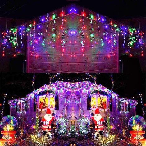 Rideau Lumineux LED - 5 M - IPX43 - 8 Modes - Prise Mâle Et Femelle - Extensible Jusqu'à 10 Unités (1/5)