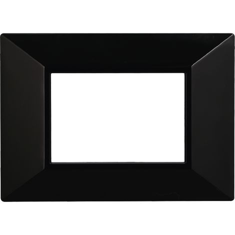 ETTROIT AN90302 Placca Piramide 3p Serie Moon Colore Nero Compatibile Con Bticino Axolute (1/4)