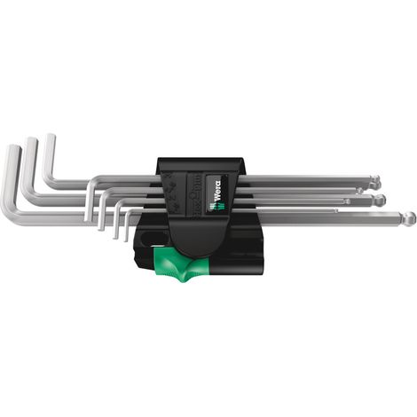 Wera 950 PKL/7B SM Magnet Winkelschlüsselsatz, metrisch, gestellverchromt (1/5)