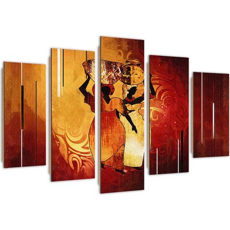 Quadro deco panel 5 parti, Calore africano - 100x70 (1/5)