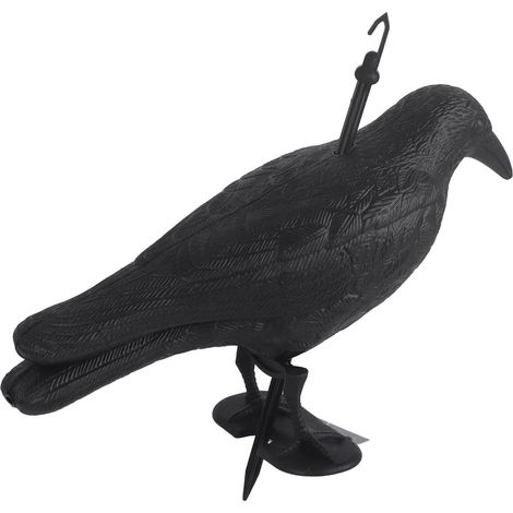 Faux épouvantail en plastique à plumes noires pour extérieur, jardin, cour (couleur assortie) (1/5)