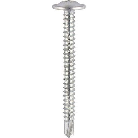 TIMCO Baypole Screws Wafer Flange PH Self-Drilling Point Zinc - 4.8 x 70