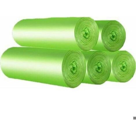 Sacs Poubelles Bio 30 Litres, Lot de 100 Sacs Poubelles Indéchirables, Sacs Déchets Alimentaires de Cuisine, 100% Compostables & B