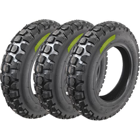 3 PNEUMATICI 3.50-10 COPERTONI 6PR CROSS TASSELLATI TUBELESS X APE PIAGGIO VESPA PX 125 PRIMAVERA 150 200