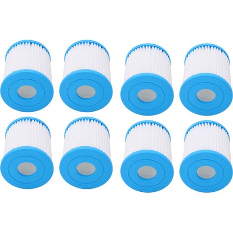 8 Poolfilterkartuschen, effiziente Filtration, strapazierfähiges Polyester, wiederverwendbarer Poolfilter (1/5)
