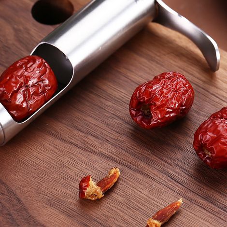 Désosse-fruits en Acier Inoxydable - Épépineur pour Pommes, Poires, Cerises et Jujubes (1/5)