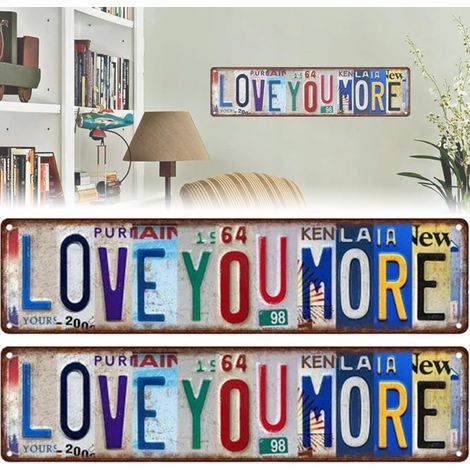 Creative Love You More Wall Decor Street Decor - Two-pack (4010cm)
