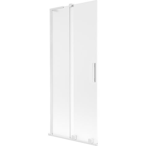 Mexen Velar L Badewannenfaltwand 2-flügelig, verschiebbar 80 x 150 cm, matt, weiß - 896-080-003-31-20 (1/5)