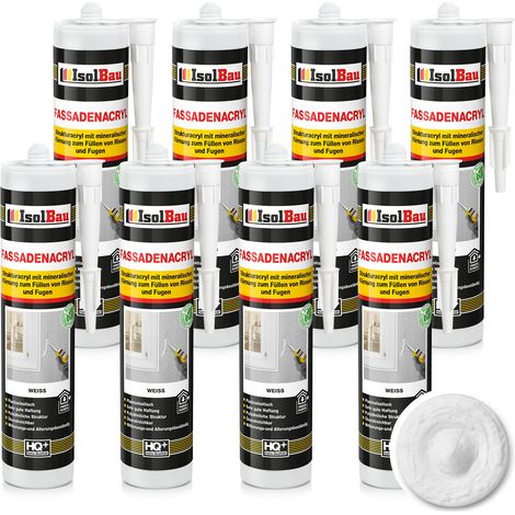 IsolBau Facade Acrylique Blanc Fassadenacryl 8 x 300 ml