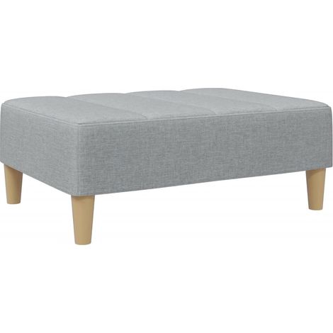 Taburete reposapiés final de cama 77 x 55 x 31 cm en tela gris DEC030263 (1/5)