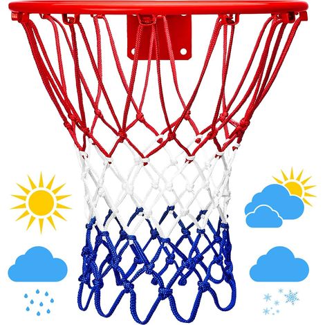 Filet De Basket - 21 Pouces - 12 Crochets - Nylon Polyester Renforcé - Résistant Pluie Et UV - Pour Intérieur Et Extérieur - 1 Pièce (1/5)
