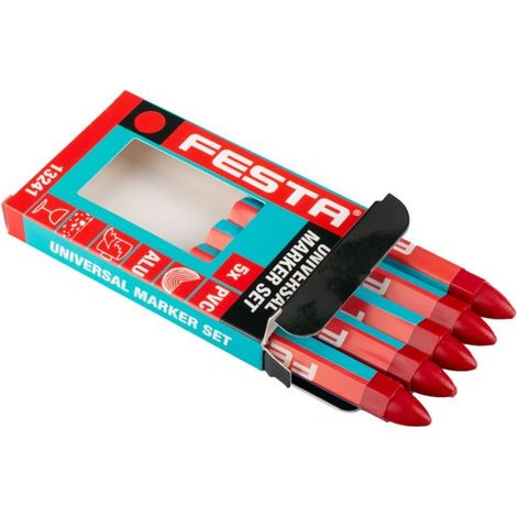 FESTA Universalmarker 120 mm rot 5 Stück 13241.01 (1/3)