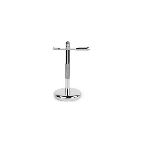 Support pour rasoir et blaireau de rasage, coloris argent, accessoire de salle de bain pratique (1/5)