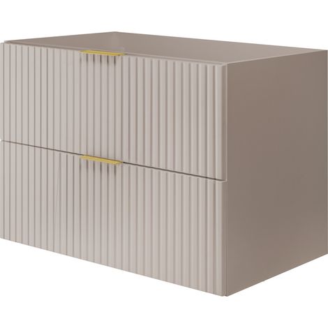 Mobile lavabo, Cashmere, 80 x 57 x 46 cm, maniglia oro, senza piano (1/5)