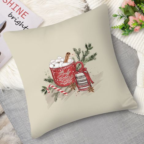 Housse de coussin flocons et gnomes, 60x60 cm (1/5)