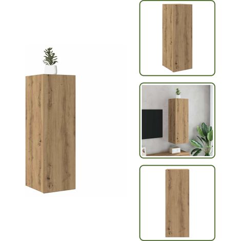 Mobile in legno - vidaXL Mobile TV Rovere Artigianale 30,5x30x90 cm in Legno Multistrato - Mobile in truciolato