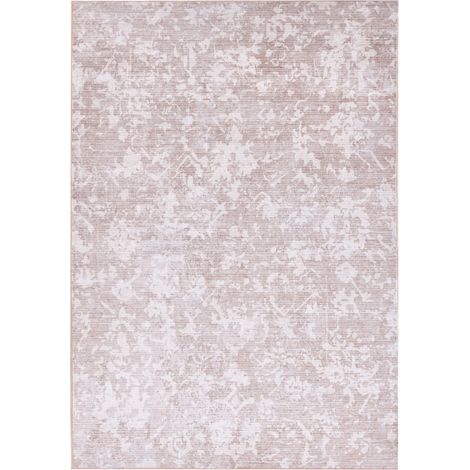 Area Rug Beige Fabric 160 x 230 cm Modern Solid Living Room Bedroom For Underfloor Heating Anti-Slip Bottom TARSUS