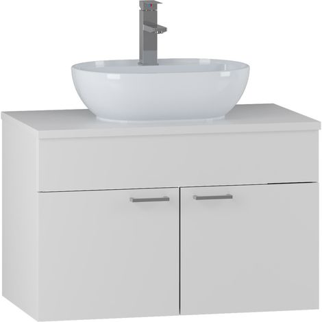 Badplaats Waschbeckenunterschrank Colorado 80 x 46 cm Weiß Matt