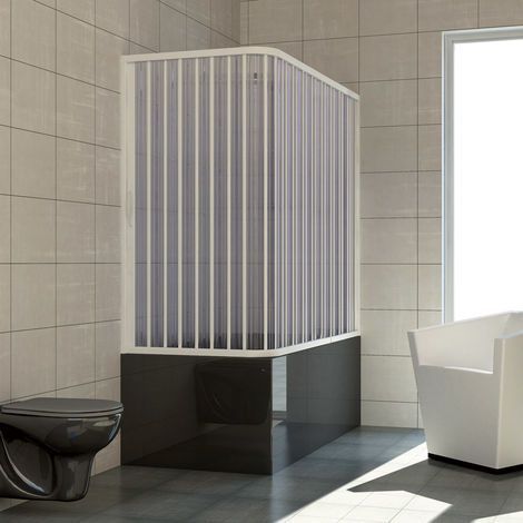 Mampara de banera de pvc h 150 cm mod. Nadia 70x160 con apertura lateral