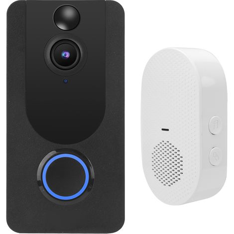 Sonnette vidéo intelligente WiFi, interphone sans fil, vision nocturne, détection de mouvement, sécurité domestique, 1080p, 100-240 V, prise TUYAEU (1/5)