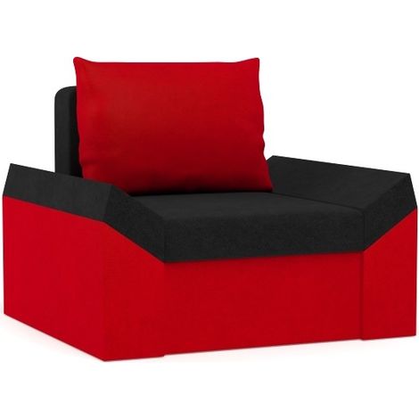Fauteuil Denver rouge et noir (1/3)