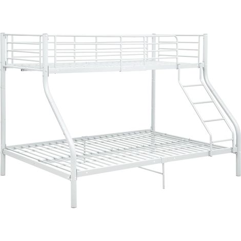 Maison Exclusive - Letto a Castello Bianco in Metallo 140x200 cm/90x200 cm (1/5)