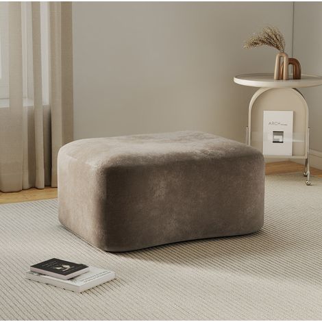 Pouf ottomano 96x69x45 cm marrone, senza montaggio, rivestimento in velluto MEUBLIV (1/5)
