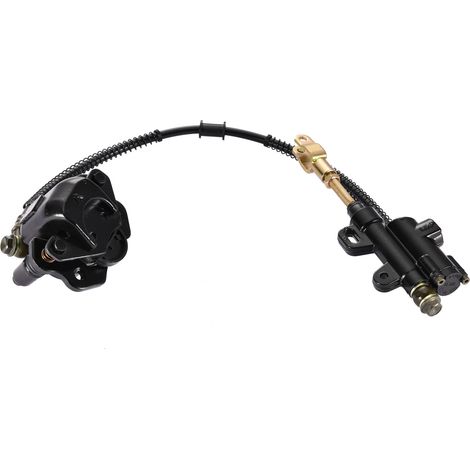 Rear disc brake system for ATVs, including upper and lower cylinders, calipers and brake pads, suitable for off-road vehicle braking systems.--BIEMMEDUE (1/5)