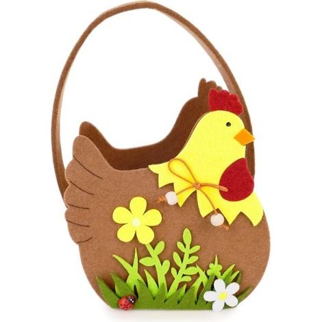 Osterkorb mit einem Huhn