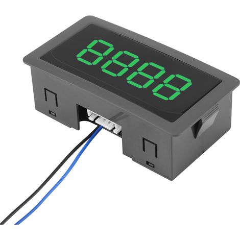 Compteur numérique à LED CC 4 chiffres 0-9999, affichage haut/bas, panneau plus/moins, vert (1/5)