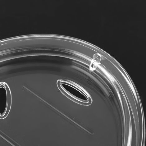 Porte-savon rond transparent en acrylique avec barre de levage - Accessoires de salle de bain (1/5)