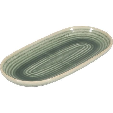 Plat De Service Vert Caméo Design élégant, Idéal Pour Présentations Raffinées. - Fine Dining Living