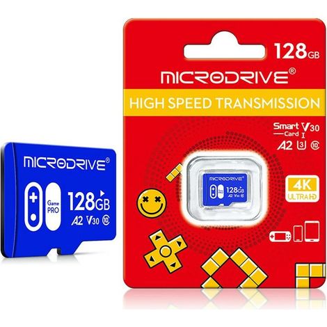 Carte micro 128Go- Convient aux caméras de surveillance, aux enregistreurs de conduite, aux téléphones portables et aux tablettes (1/5)