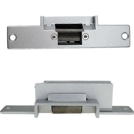 Gâche électrique de porte étroite 12 V CC à sécurité intégrée pour serrures de contrôle d'accès (verrou NC, 150 mm x 28 mm) (1/3)