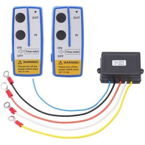 75 Fuß langes kabelloses Seilwinden-Fernbedienungsset, batteriebetrieben, mit integrierter Antenne, LED-Anzeige, universell einsetzbar für PKW, ATV und LKW (1/5)
