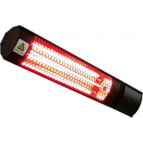 Calefactor infrarrojo suspendido RPT-XDY 2000 W – vidrio/alogena dorada, soportes incluidos – ideal para 12-18 m² (1/3)