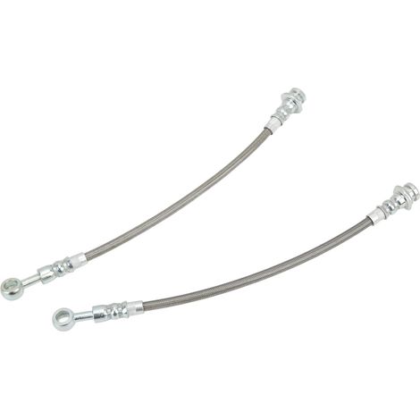 Jeu de 4 durites frein arrière rallongées en acier inoxydable pour Nissan Patrol GQ Y60 (1988-1997), remplacement robuste et durable (1/5)