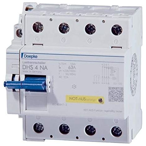 DOEPKE 4014712233799 INTERRUPTEUR PRINCIPAL DHS 4-063 NA AVEC FONCTION D'ARRÊT D'URGENCE 9900009