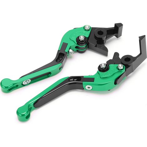 Set aus 2 CNC-gefrästen, verstellbaren Brems- und Kupplungshebeln aus Aluminiumlegierung für FORZA 250/300/350 Motorräder (2018–2021), grün (1/5)