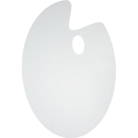 Palette de peinture acrylique transparente, plateau de mélange ovale épais et antiadhésif avec trou pour le pouce. (1/5)