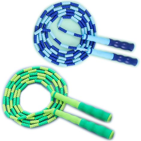 Corde à Sauter Segmentée - Nylon Haute Densité - Réglable en Longueur - Antidérapante - Pour Entraînement Fitness Intérieur Extérieur - 1 Pièce (1/5)