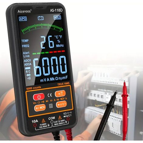 numérique Multimètre intelligent tension courant capacité résistance continuité cycle de service température fréquence. (1/4)