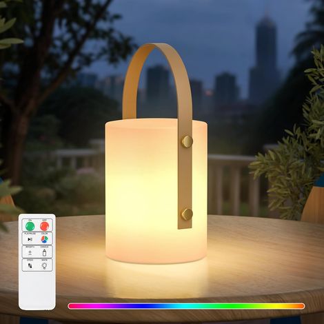 Lampe de bureau LED portable avec RGB et blanc chaud