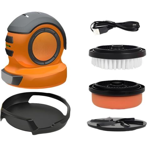 Grattoir électrique pour pare-brise de voiture avec brosse à poils doux et polisseuse à la cire Outil d'entretien d'hiver 500 g ABS Mate (1/5)