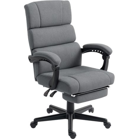 Chaise de bureau confortable en velours. Rembourrée, réglable en hauteur et à roulettes. Couleur grise 68.5x56x115cm (1/5)